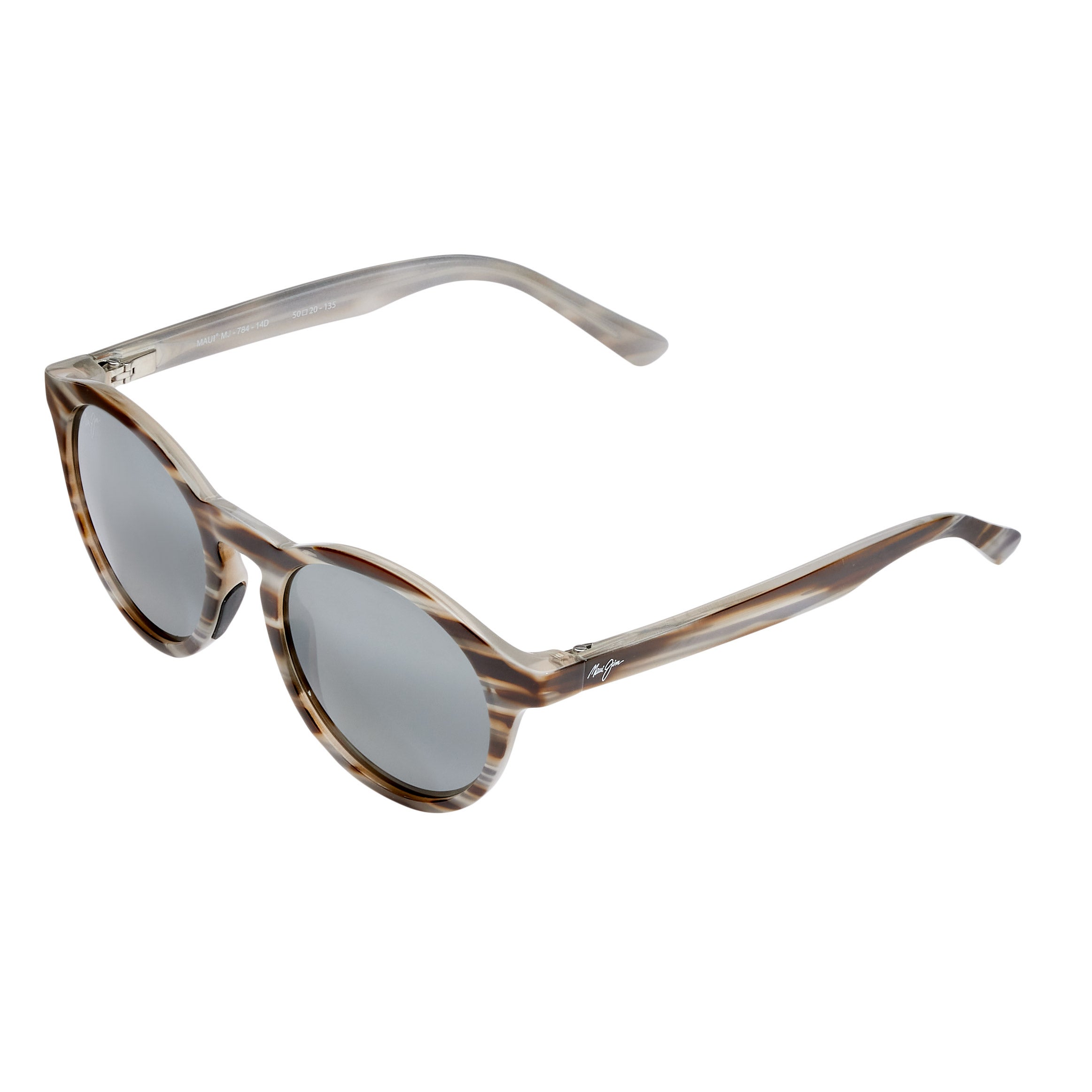 老舗　nectar フィッシュ Maui Jim Pineapple 784-14D Slate Grey and Brown Stripe Neutral
